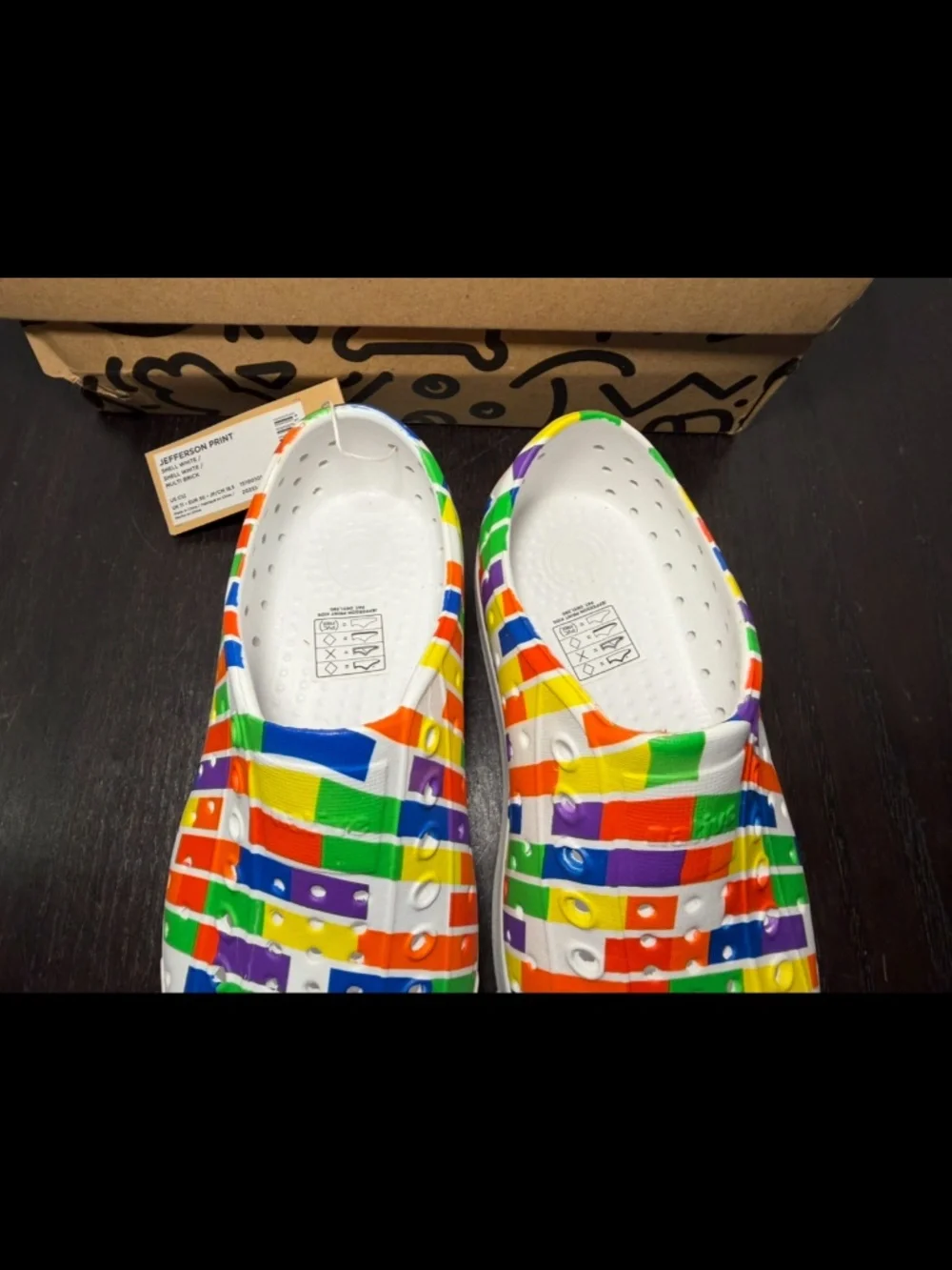 Native Jefferson Print Shoes Multicolor Brick/White Little Kids/Toddler C12
